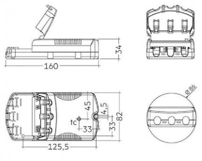 Tridonic LED-Treiber LC 35W 700/800/1050mA flexC SR ADV