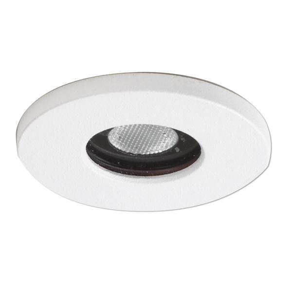 Brumberg LED light point, IP65, textured white, round - 12053173