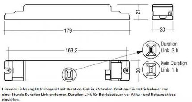 Tridonic emergency light LED-Driver EM converterLED BASIC 204 NiCd/NiMH 250V