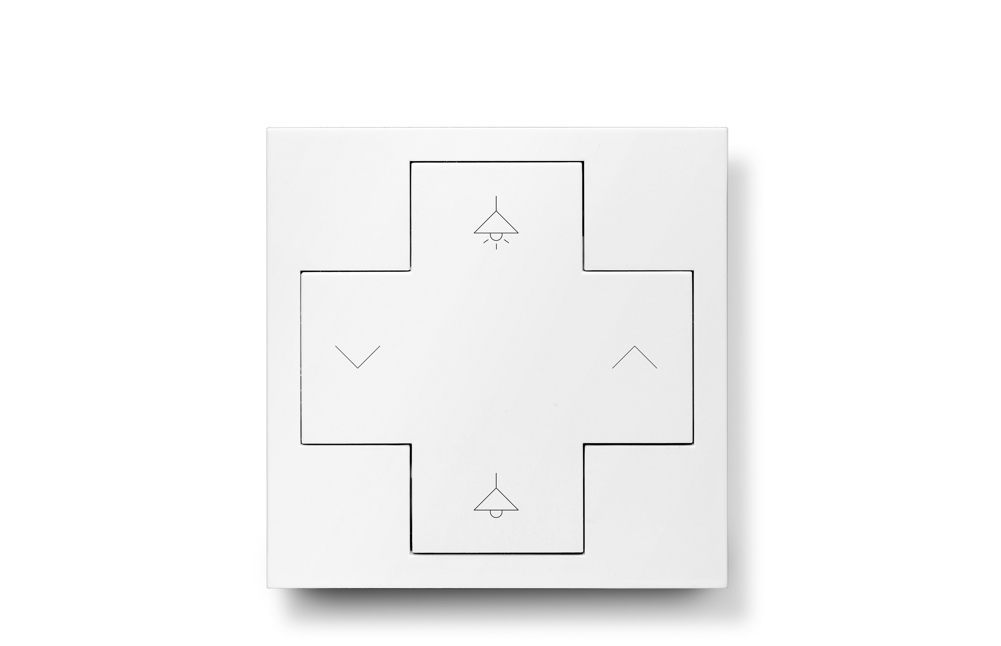 Lunatone pushbutton module DALI-2 Switch Cross RAL9016 traffic white instances activated – 86459793-W16-2-INT