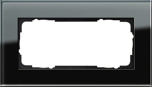 Gira Abdeckrahmen 2f.sw-glas o.Mittelsteg 100205 - 100205