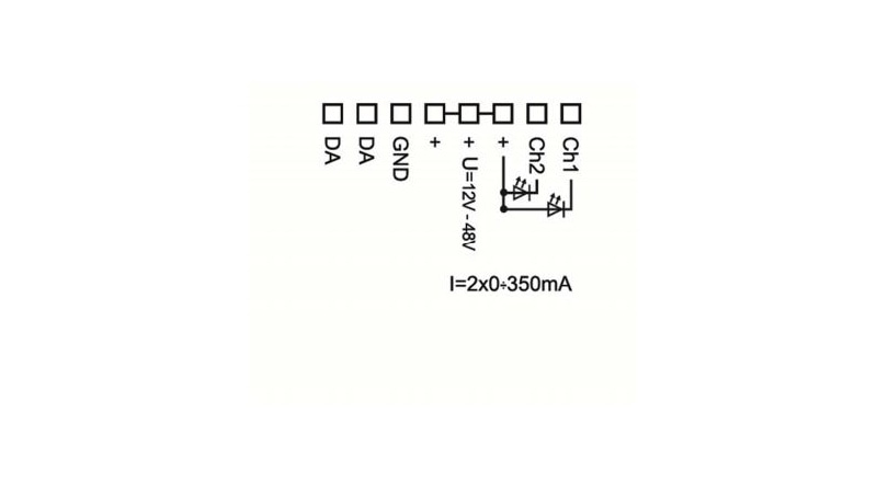 Lunatone LED-Dimmer DALI 2Ch CC 350mA