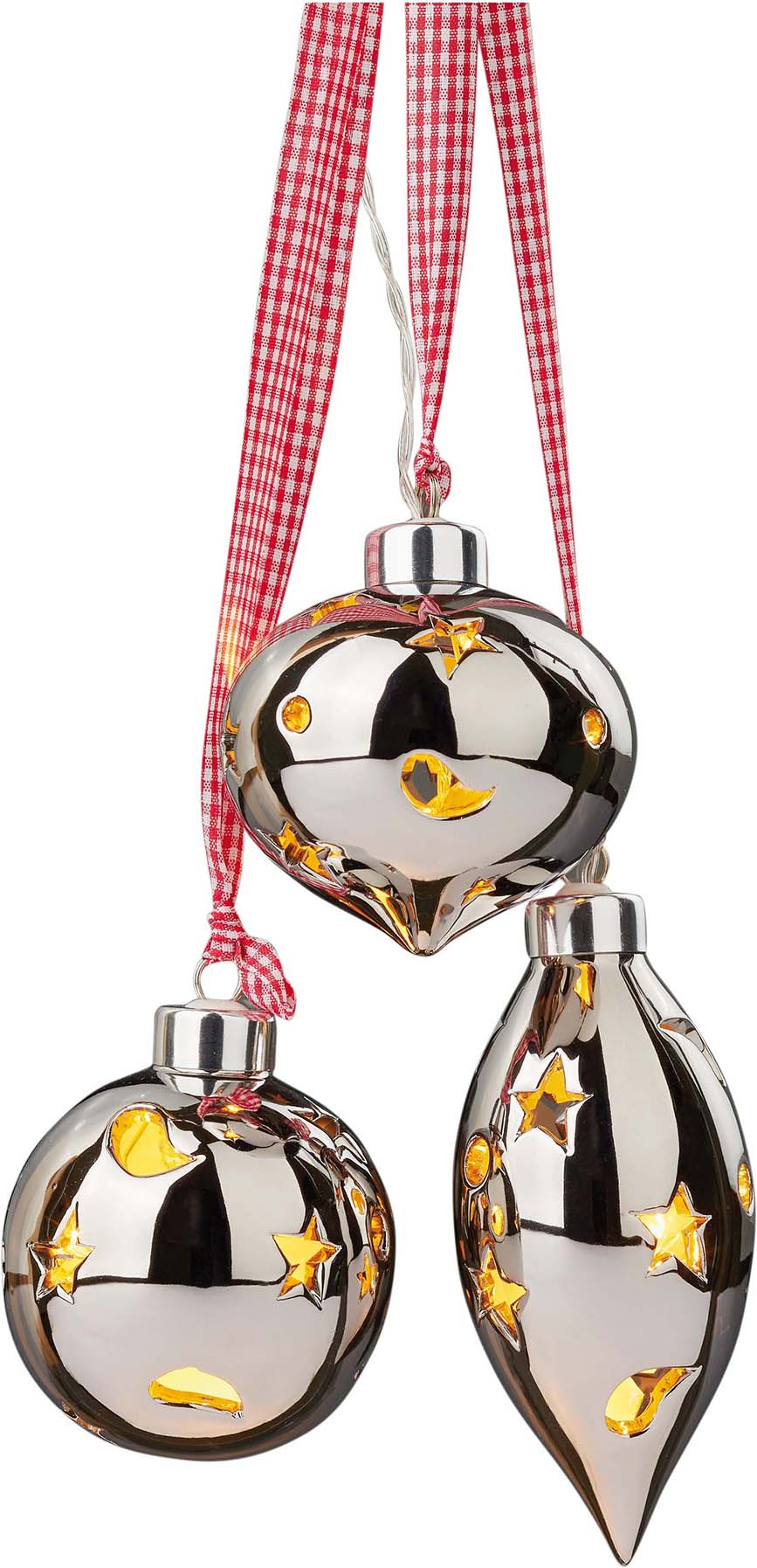 Hellum LED-Keramik Kugeln silber 3er-Set ww batterieb 521740