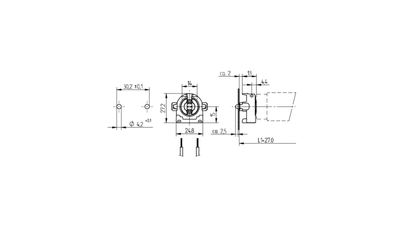 BJB G13 End fixing lampholders 26.422.1113.50