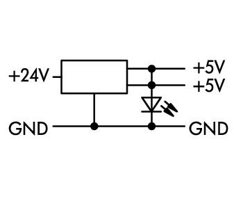 WAGO GmbH & Co. KG DC/DC-Wandler 24V/5V, 0,5A für TS 859-801