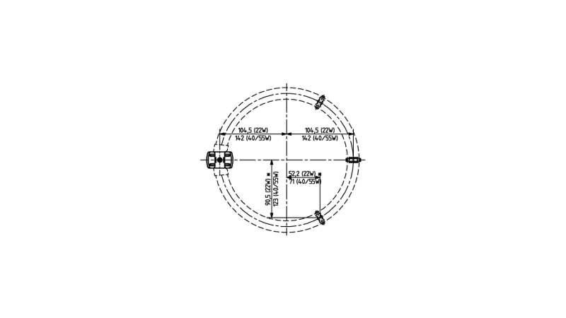 BJB Lampholder 2GX13 for circular lamps T5