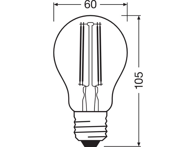 Ledvance LED-Leuchtmittel SMART+ WiFi Filament Classic Dimmable 60 5,5W E27