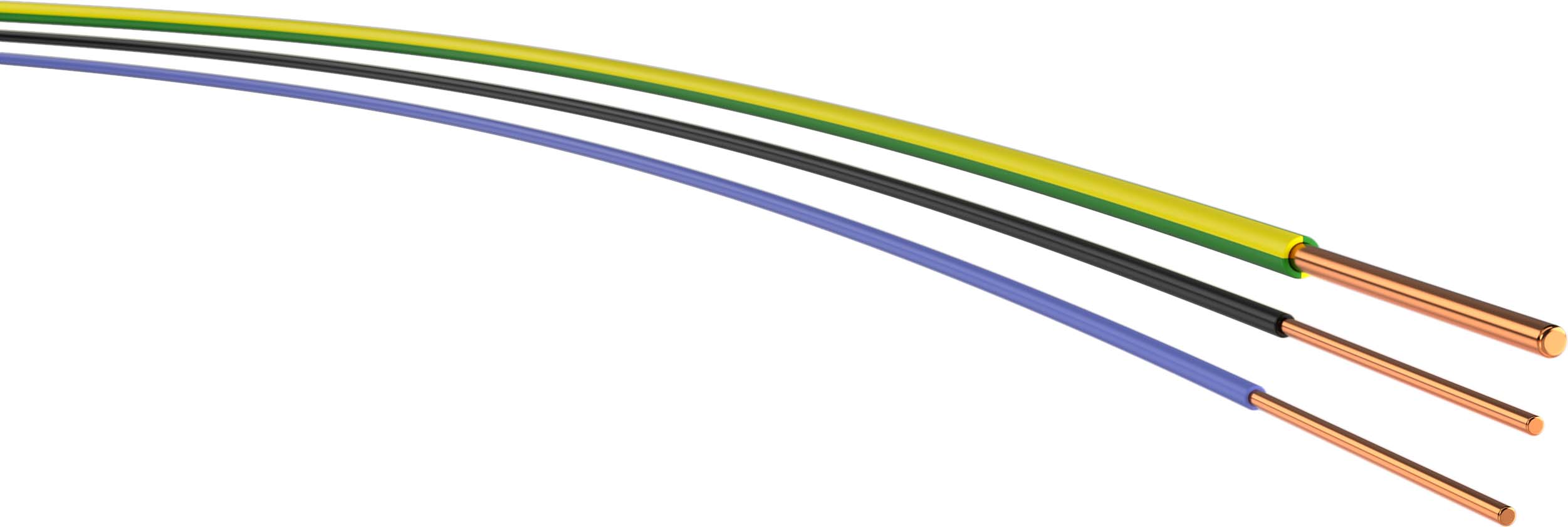 H05V-U 0,75 gn/geEca Ri100 Aderltg eindrähtig 0,75gn/ge Eca