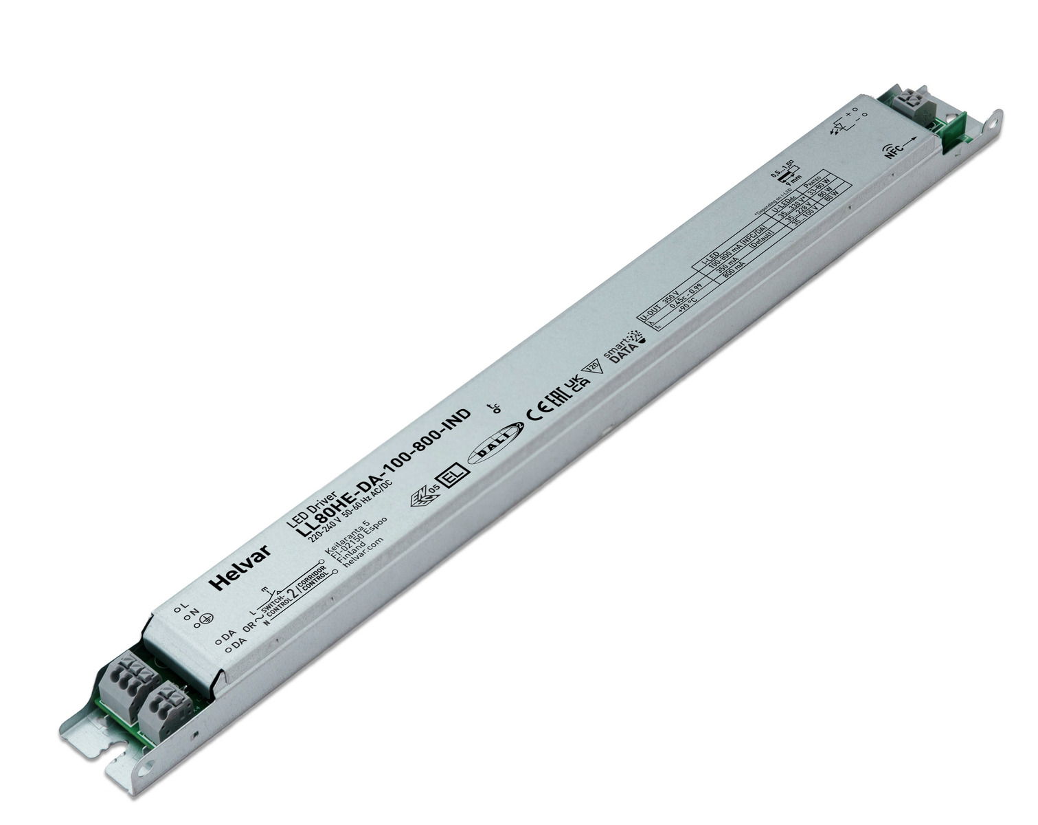 Helvar LED-Treiber LL80HE-DA-100-800-IND - 5753006