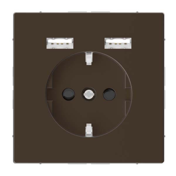 Merten SCHUKO-Steckdose m.USB Ladegerät moca MEG2366-6052