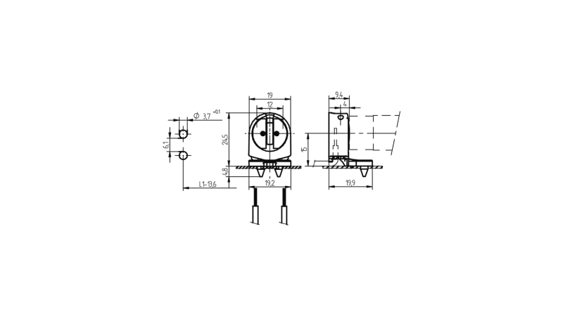 BJB G5 Push in lampholders 26.662.2003.50