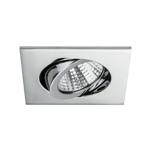 Brumberg recessed LED spotlight, chrome, square - 12262023