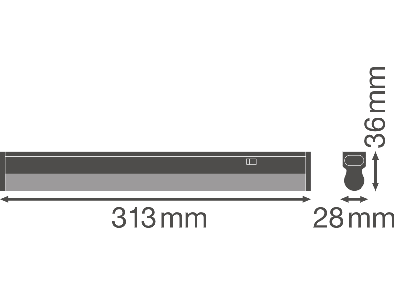 Ledvance LED linear luminaire LINEAR COMPACT SWITCH 300 4 W 3000 K