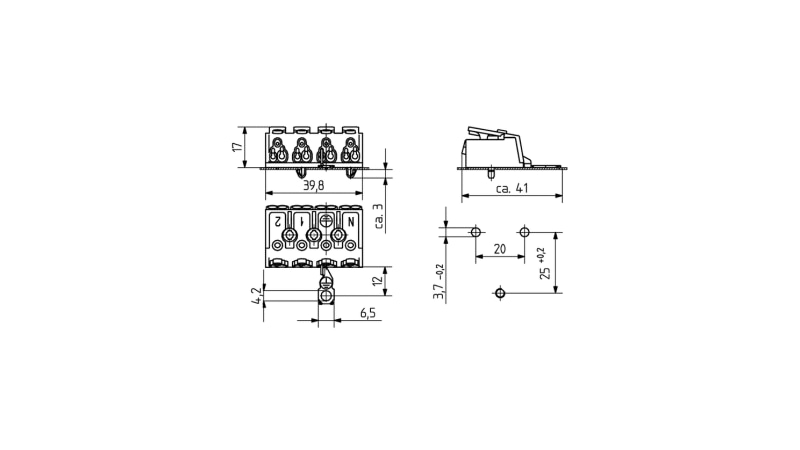 BJB 4-pole pushwire terminal blocks 46.414.1124.50