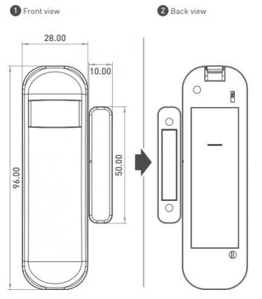 Zipato smart home wireless Quad-Dohulite Multi Door/Window Contact/Presence/Brightness/Temperature Sensor 