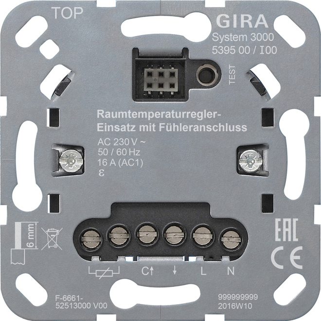 Gira Raumtemperaturreg.-Einsatz u.Fühleranschl.Eins. 539500 günstig online kaufen