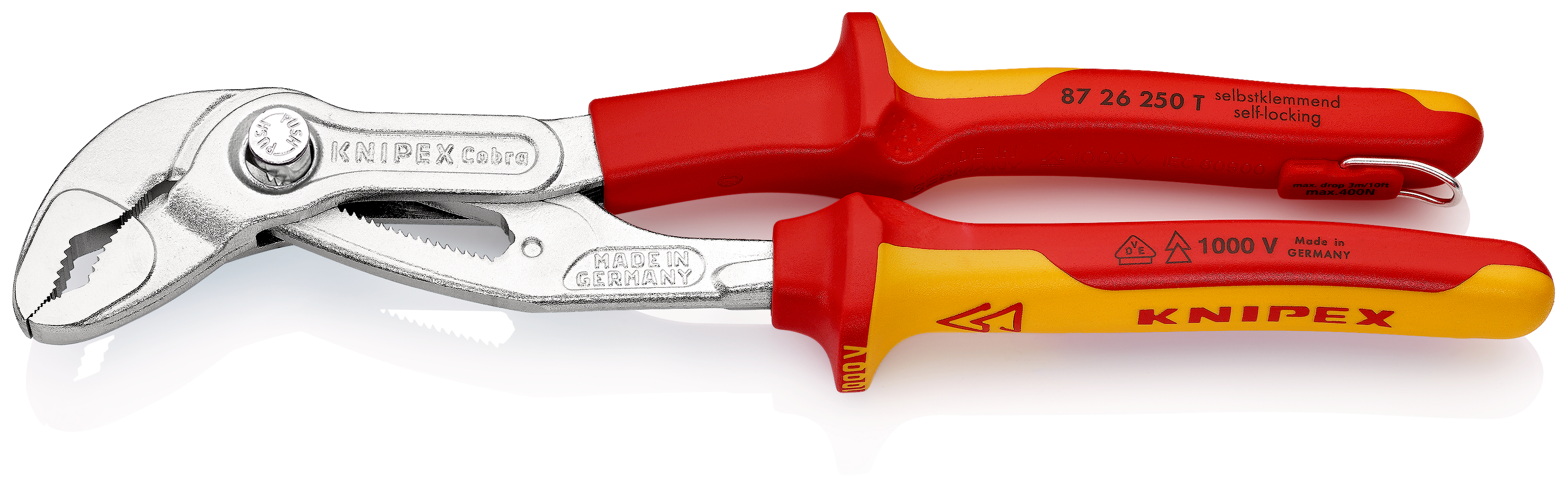 Knipex-Werk VDE Wasserpumpenzange 250mm, Cobra 87 26 250 T