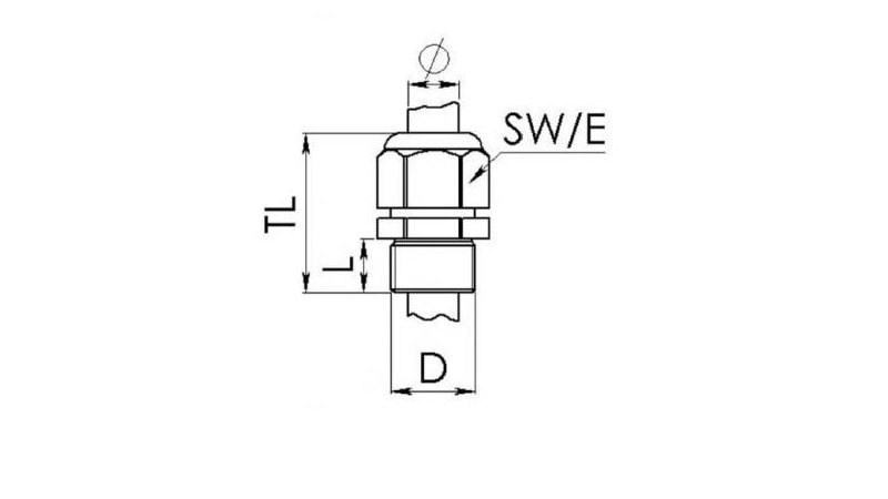 Zalux Cable gland Zalux Acquex IP66 metal