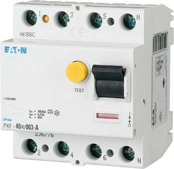 Eaton FI-Schutzschalter 40A 4p, 30mA PXF-40/4/003-A - 236776 Eaton FI-Schutzschalter 40A 4p, 30mA PXF-40/4/003-A - 236776
