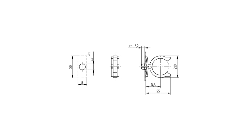 BJB Halter für Lampen TC-L 26.726.-821.85