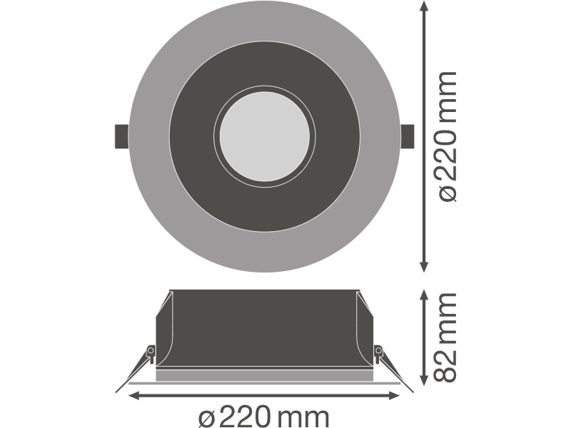 Ledvance LED-Downlight DOWNLIGHT UGR19 ZIGBEE DN195 21 W 840 WT IP54 ZBVR - 4058075459397