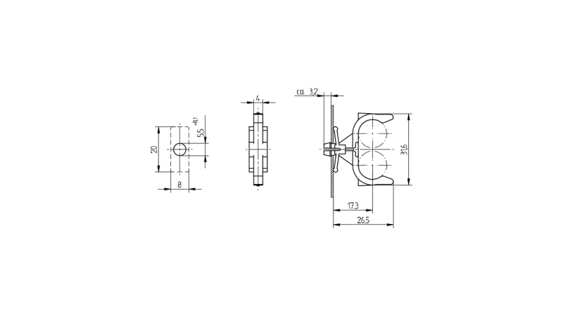 BJB Halter für Lampen TC-S 26.719.-811.85