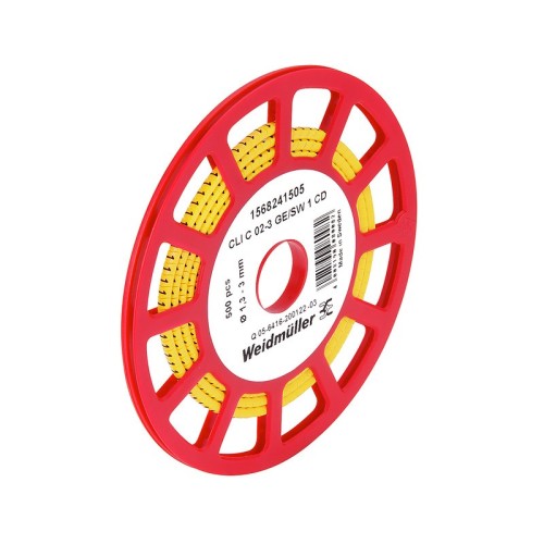 Weidmüller Leitermarkierer Zahl 1 gelb 0,5-1,5 CLI C02-3GE/SW CD - 1568241505