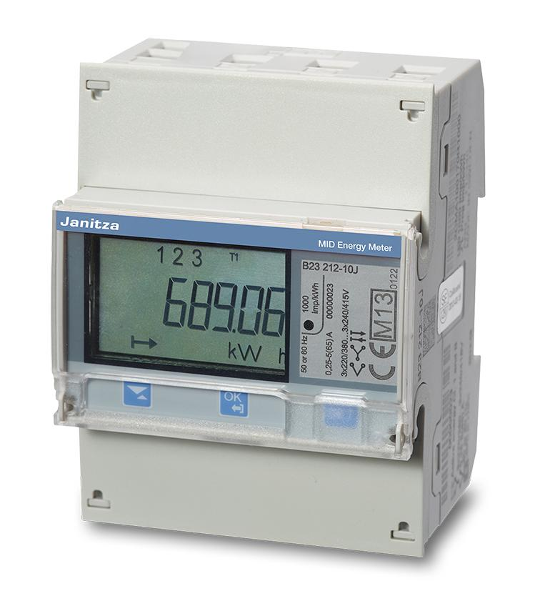 Janitza Electronic Drehstromzähler 3-phasig, 65A B23 312-10J (Modbus)