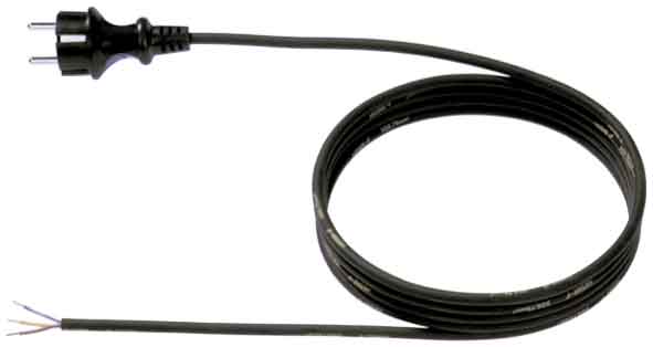 Bachmann Schutzkontakt-Zuleitung 16A/250V,5m,sw 321.176 - 321176