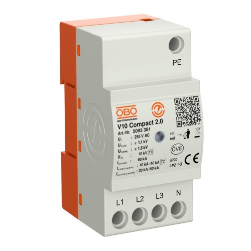 OBO Bettermann Vertr Überspannungsableiter V10 Compact 2.0 Compact2.0 - 5093381