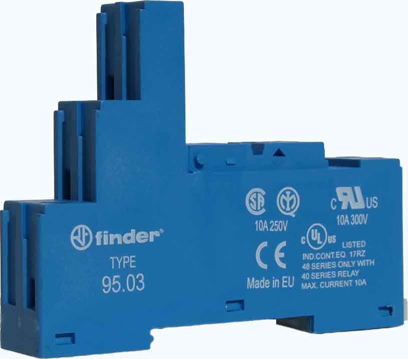 Finder Schraubfassung blau f.Rel.40.31,41.31 95.03 - 9503 Finder Schraubfassung blau f.Rel.40.31,41.31 95.03 - 9503