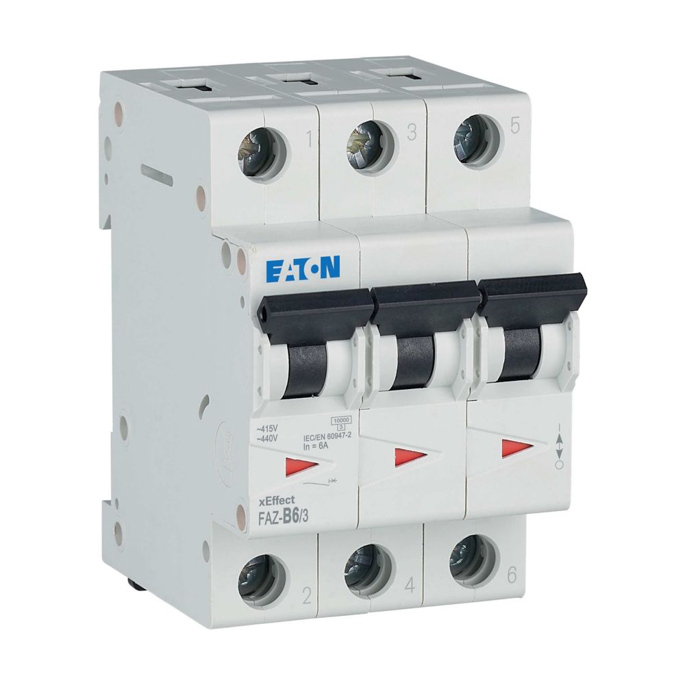 Eaton Leitungsschutzschalter B 6A, 3p FAZ-B6/3 - 278841