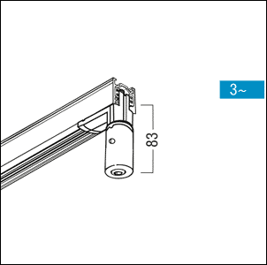 Zumtobel Group Pendel-Adapter 3ph sw ANSCHL-GEH BK 3CU ADAPT #60280072