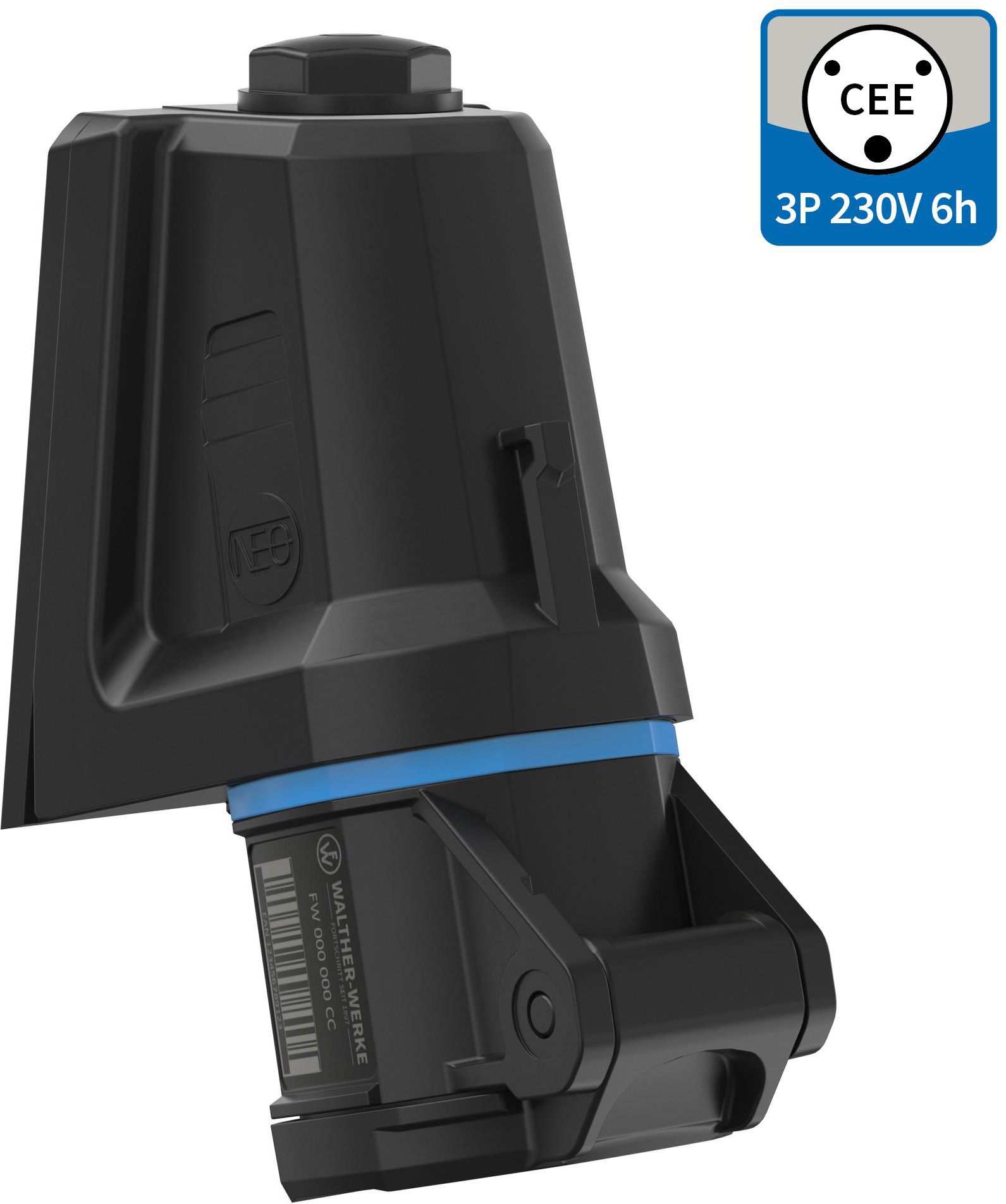 Walther Werke CEE NEO Wandsteckdose 16A 3P 6h IP54 FW110306CC