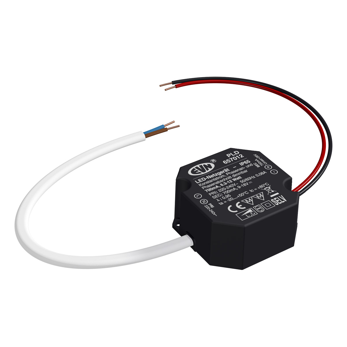 EVN Lichttechnik LED-Netzgerät 700mA 6,3-12W IP65 PLD657012