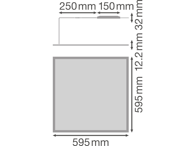 Ledvance LED-Lichtpanel PANEL 600 IP54 36 W 3000 K OP WT