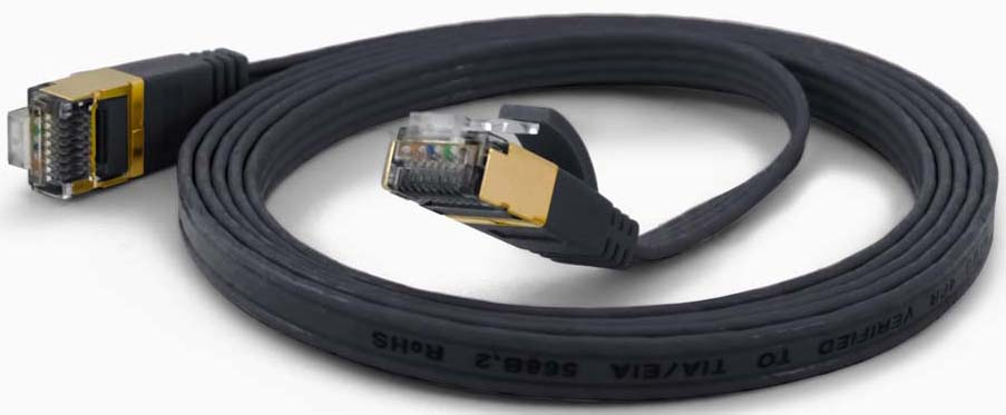 Wantec FTP-Patchkabel Cat.6A sw 0,5m RJ45 1,6x6,5mm 7088