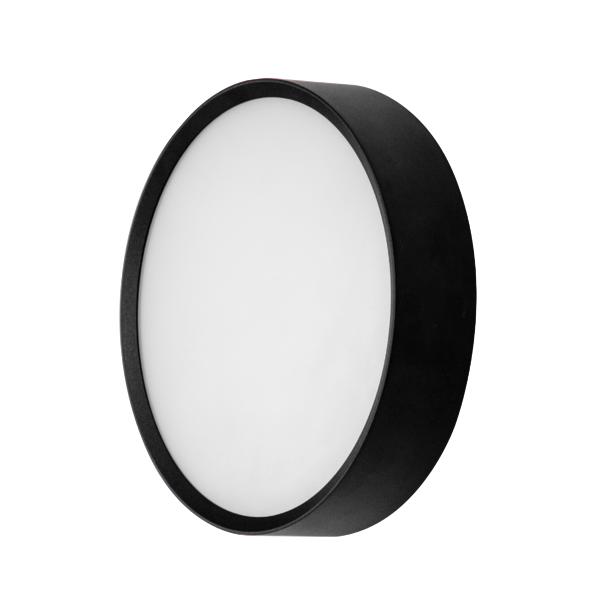 Brumberg LED wall light 12W 230V round textured black - 10036183