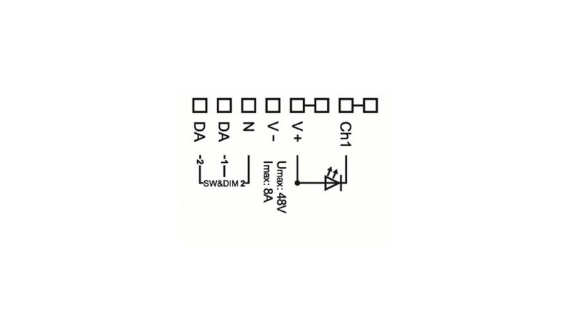 Lunatone LED-Dimmer DALI 1Ch LED Dimmer 8A CV 