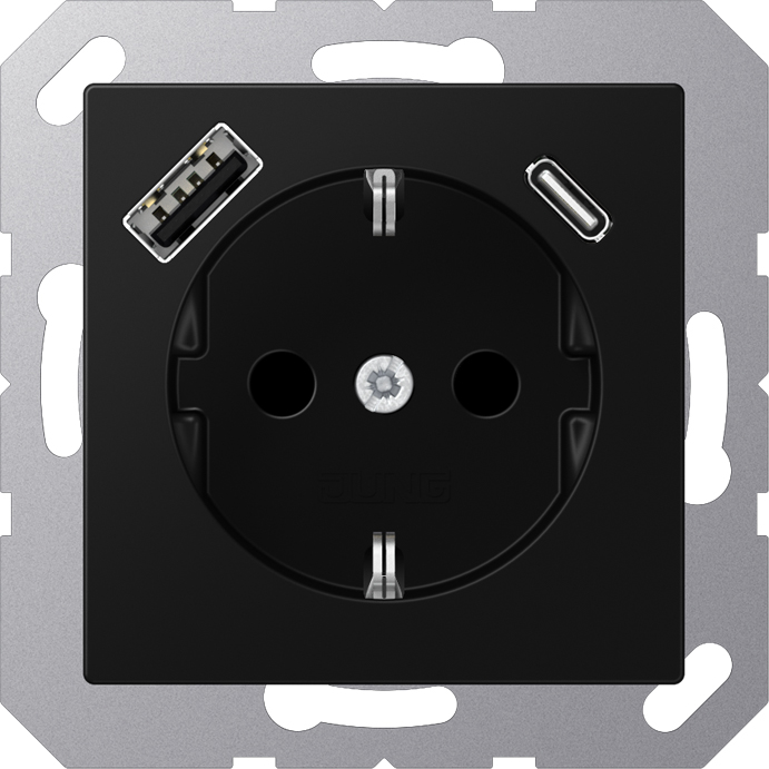 Jung SCHUKO Steckdose mit USB Typ AC A 1520-15 CA SWM günstig online kaufen