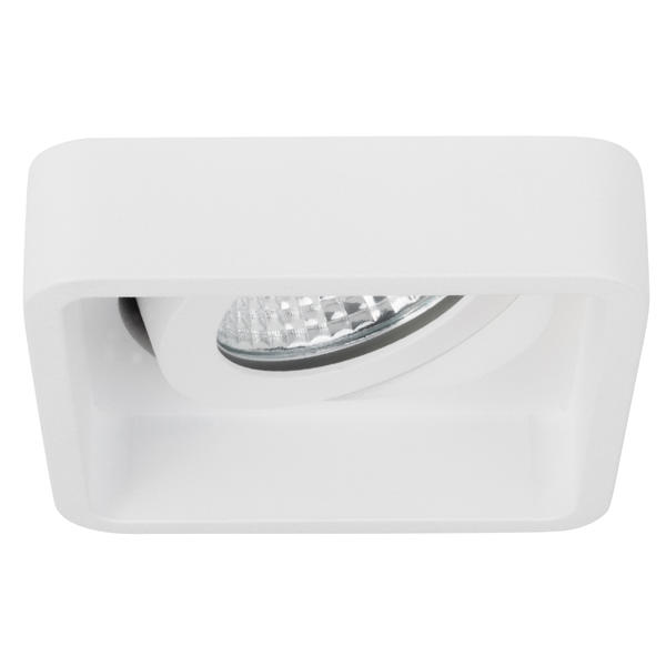 Brumberg recessed LED spotlight, textured white, square - 13127173