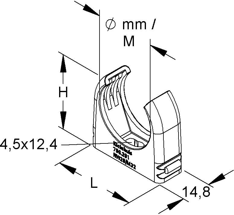 HKL RO-Clip-Rohrschelle lgr M50 796.481 - 796481