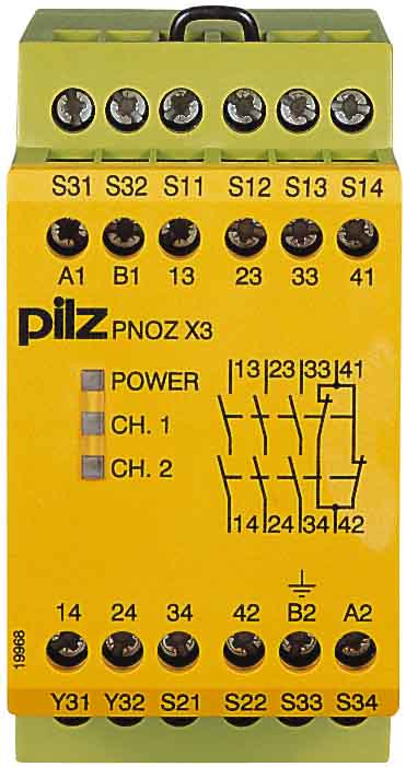 Pilz Not-Aus-Schaltgerät 24AC24DC 3n/o1n/c1so PNOZ X3 #774310