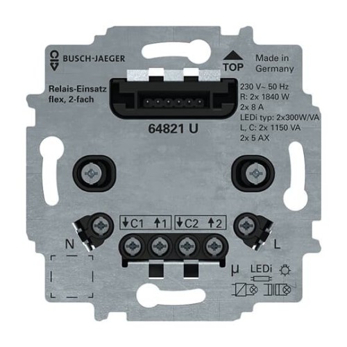 Busch-Jaeger Serienrelais-Einsatz flex 64821 U - 2CKA006800A3044