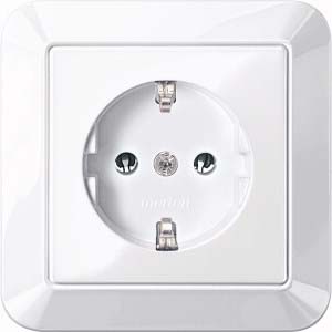 Merten SCHUKO-Steckdose aws/gl volle Abdeckplatte MEG2301-1025 günstig online kaufen