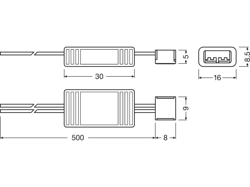 Ledvance Leuchtenzubehör VALUE Flex IP00 Connection system -SC08-G2-C2PF-IP54-0500