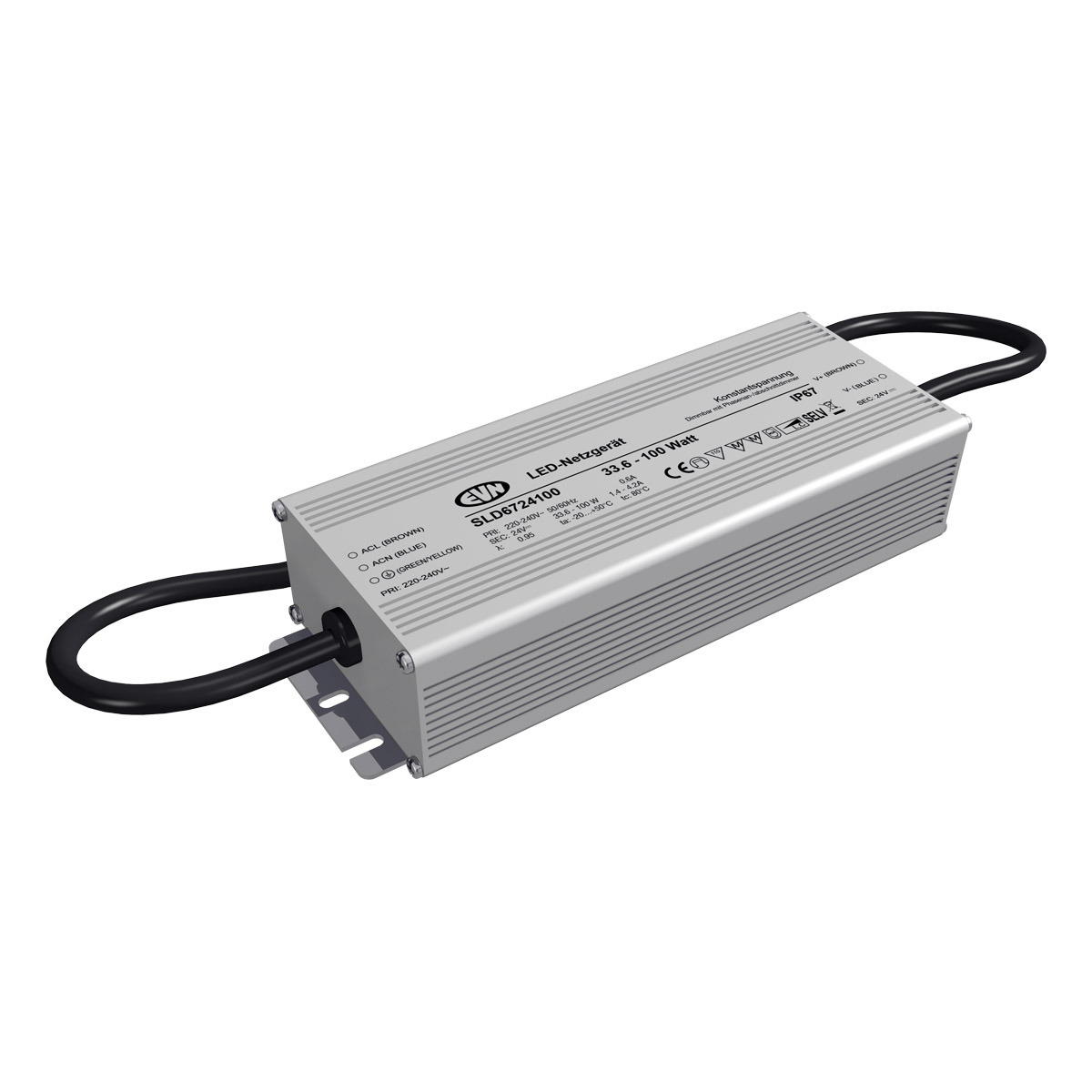 EVN Lichttechnik LED-Netzgerät 24VDC 33,6-100W IP67 SLD6724100