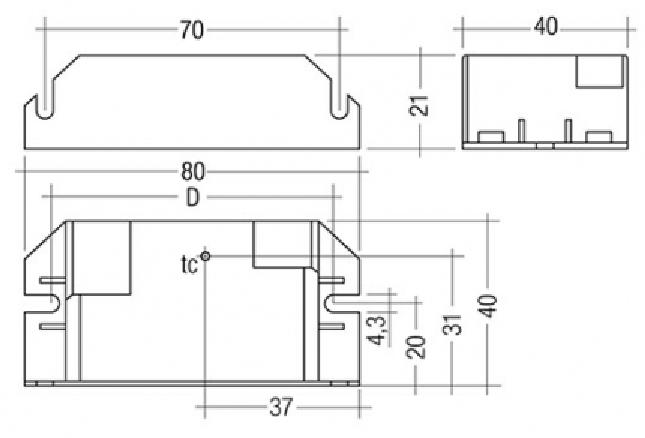 Tridonic LED-ECG LC 10W 500mA fixC C SNC