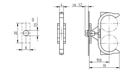 BJB Halter für Lampen TC-L 26.726.-811.85