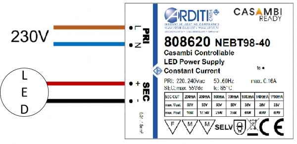 Casambi LED-Dimmer DEBT5PRO14-192 5-Kanal (konfigurierbar mit Casambi Lichtsteuerung)